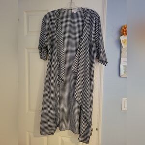 Lularoe Shirley Navy Blue & White